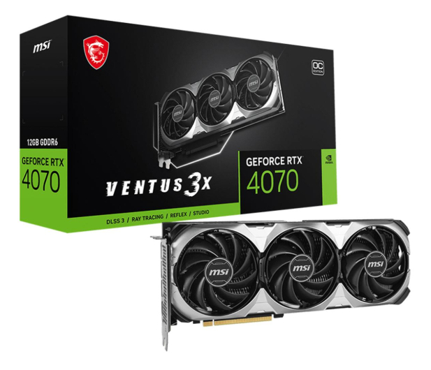 MSI GeForce RTX 4070 VENTUS 3X E1 OC 12GB GDDR6 - 1299533 - zdjęcie